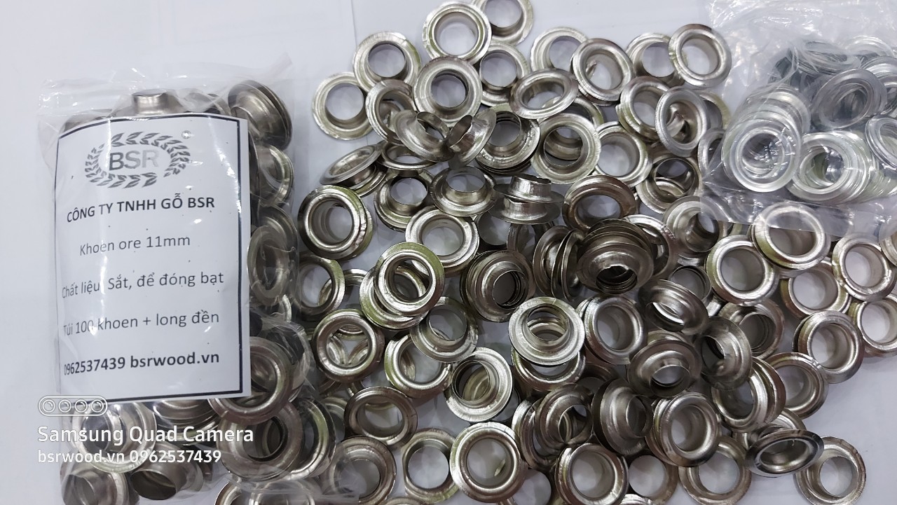 [HCM]Khoen ore 12mm Khuy mắt cáo đóng bạt bấm bạt bấm túi giấy Bằng sắt Túi 100 cái + 100 long đền