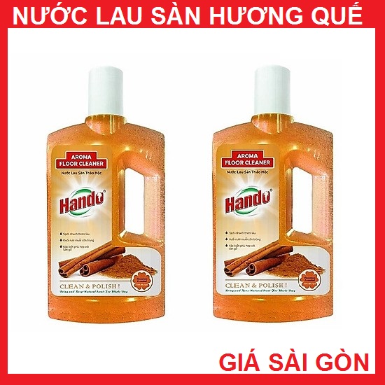 [HCM]Bộ 2 Chai Nước lau sàn Hương Quế đậm đặc siêu sạch Hando 1 Lít GSG462