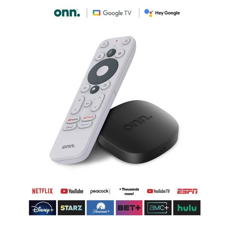 Thiết bị onn. tv box android tv 4k - app netflix 4k bản quyền - điều khiển giọng nói tiếng việt