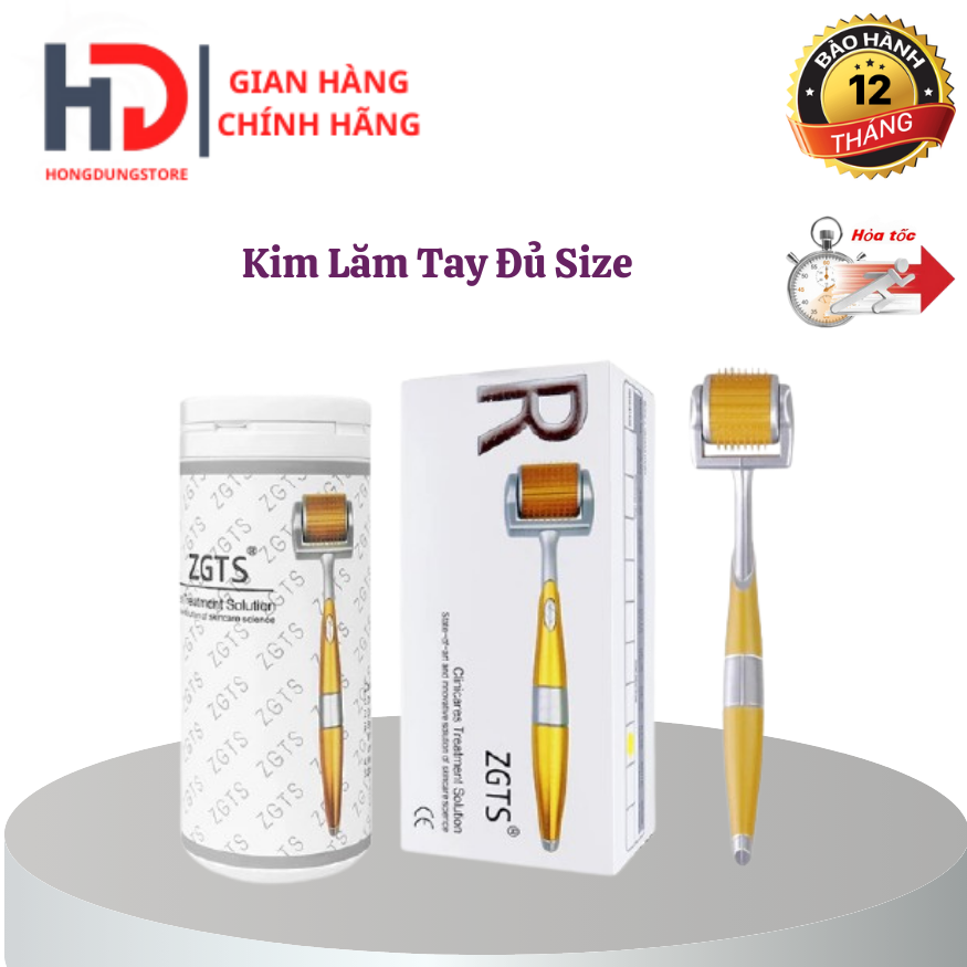 Kim lăn tay zgts cây kim lăn cho da tóc da mặt kim lăn vàng chính hãng đủ size.