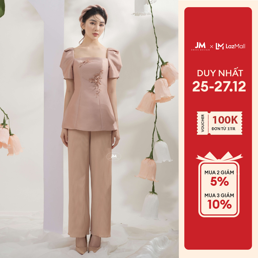 Quần dập li áo dài thiết kế JM Dress Design cạp trơn 3M04.2112O