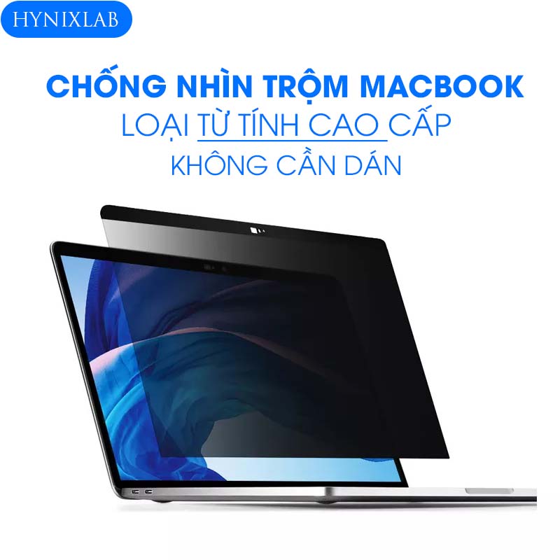 Tấm chống nhìn trộm cho màn hình Macbook loại từ tính cao cấp không cần dán, Macbook Air, Macbook Pro