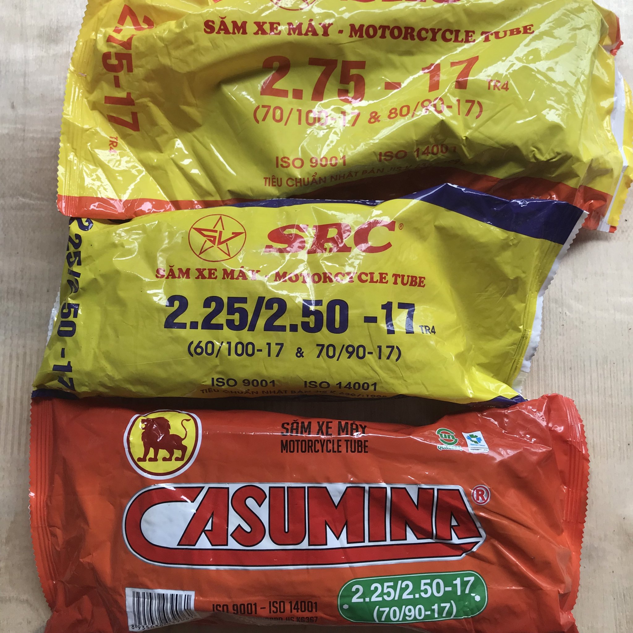 Ruột xe , săm xe máy đủ các loại sao vàng và casumina