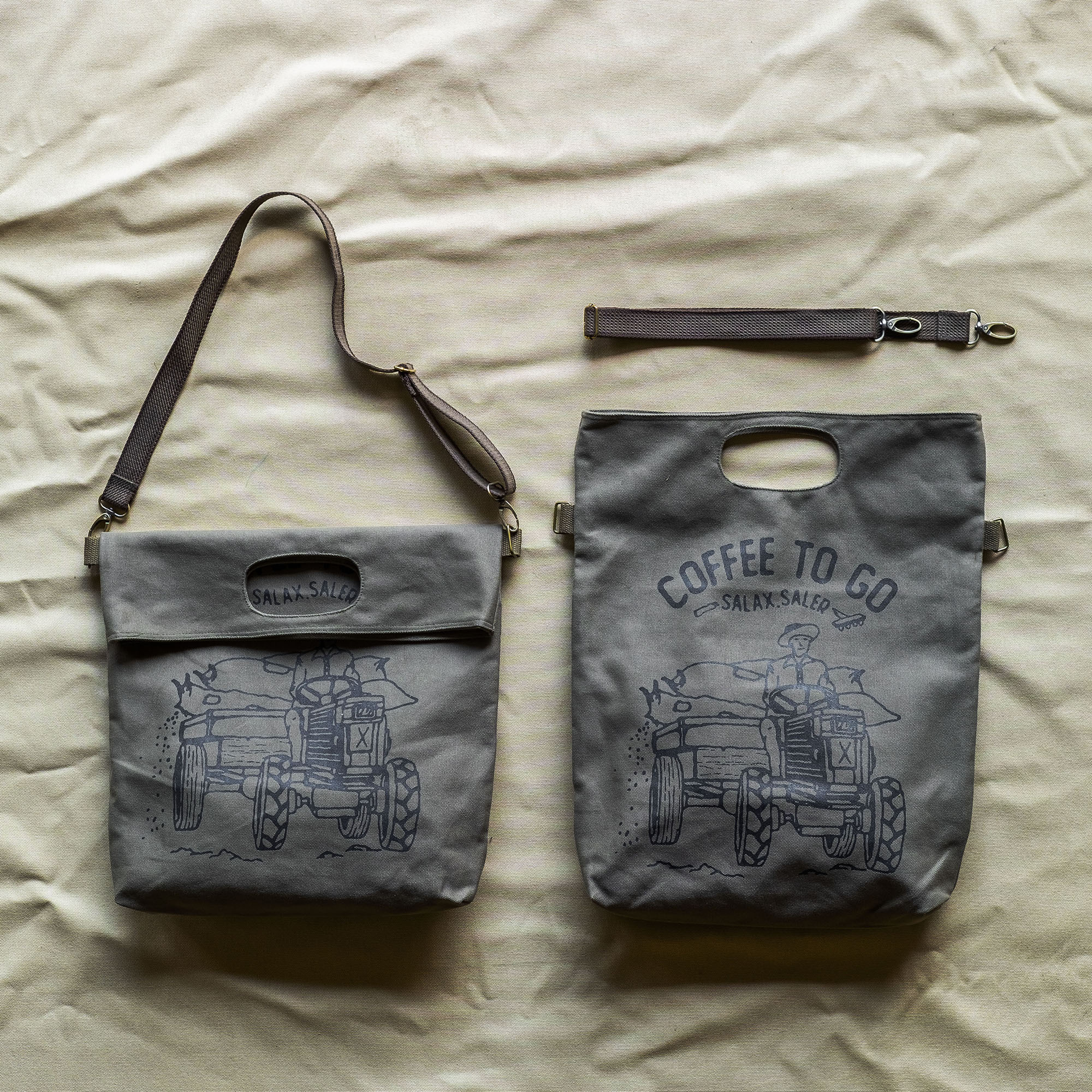 Salaxsaler Handbag Coffee To Go - túi vải canvas