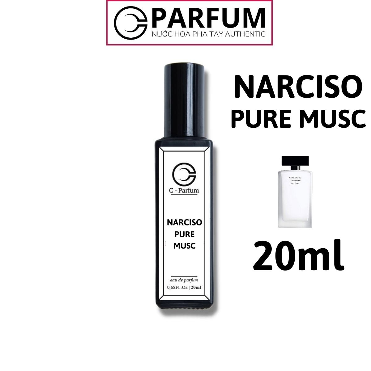Nước Hoa Nar trắng Narciso for her pure musc C parfum Quyến rũ nhẹ nhàng 20ml