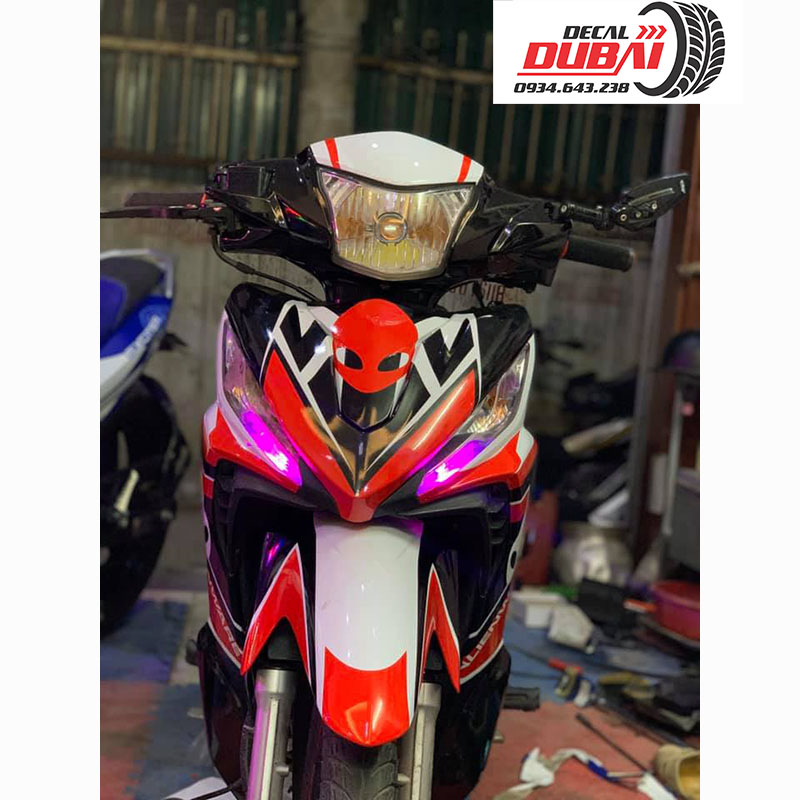 Tem Xe Wave RSX 2011 Đỏ Trắng Người Nhện