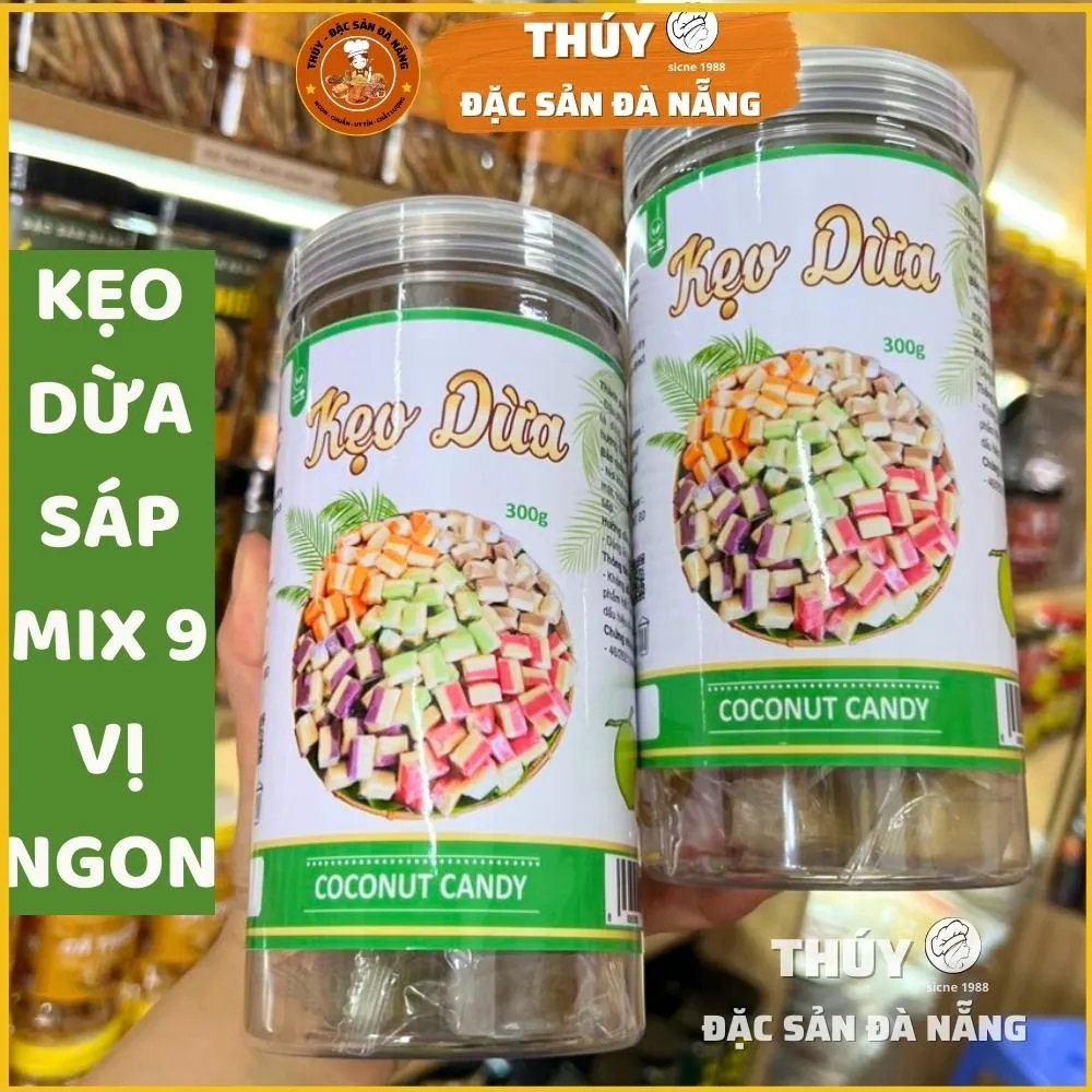 Kẹo Dừa Sáp Bến Tre Đủ Vị Hộp 300gr Thơm Ngon Lôi Cuốn Làm Quà ý Nghĩa (MS-24)