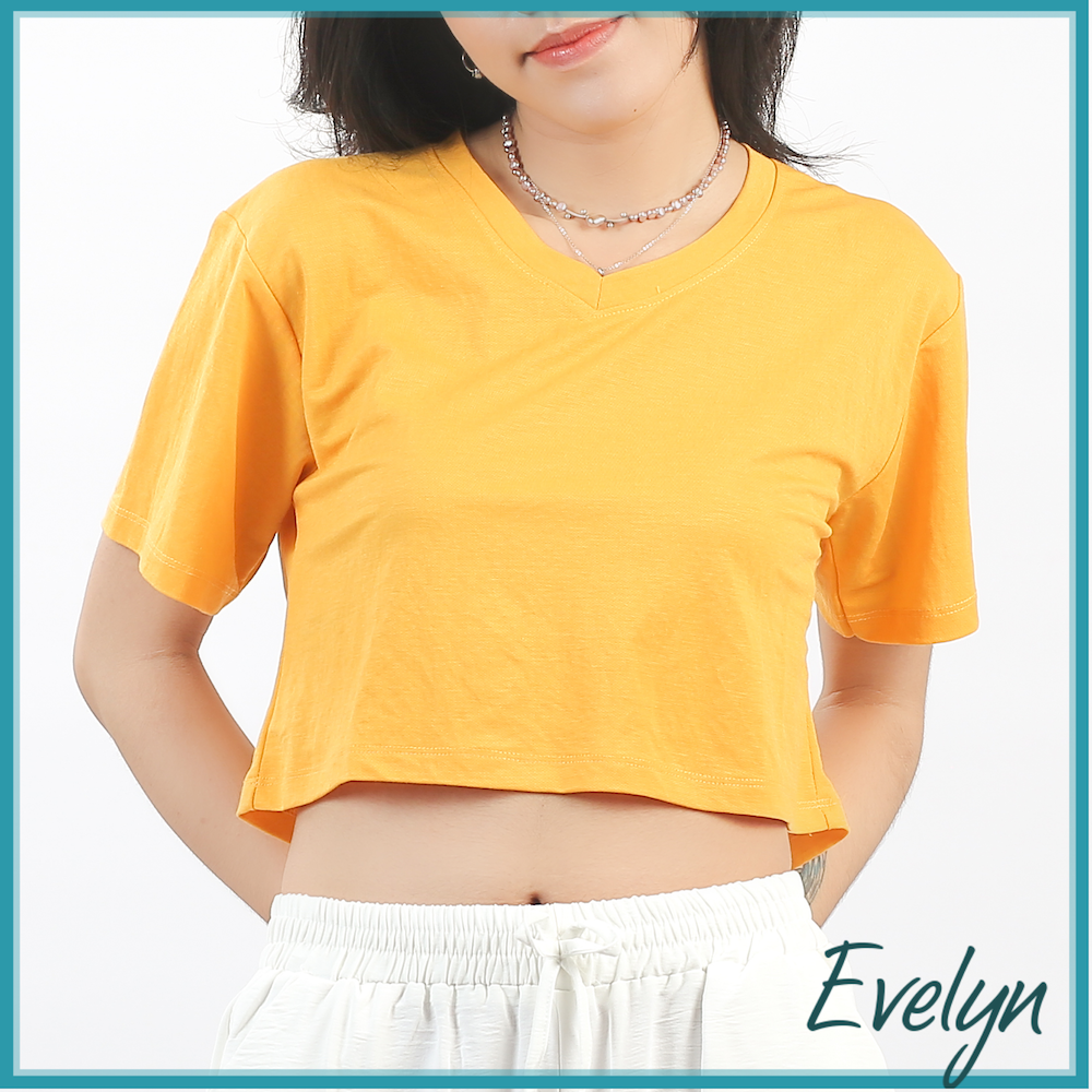 Áo crotop cổ tim Evelyn from rộng dáng xinh đi biển cực xinh