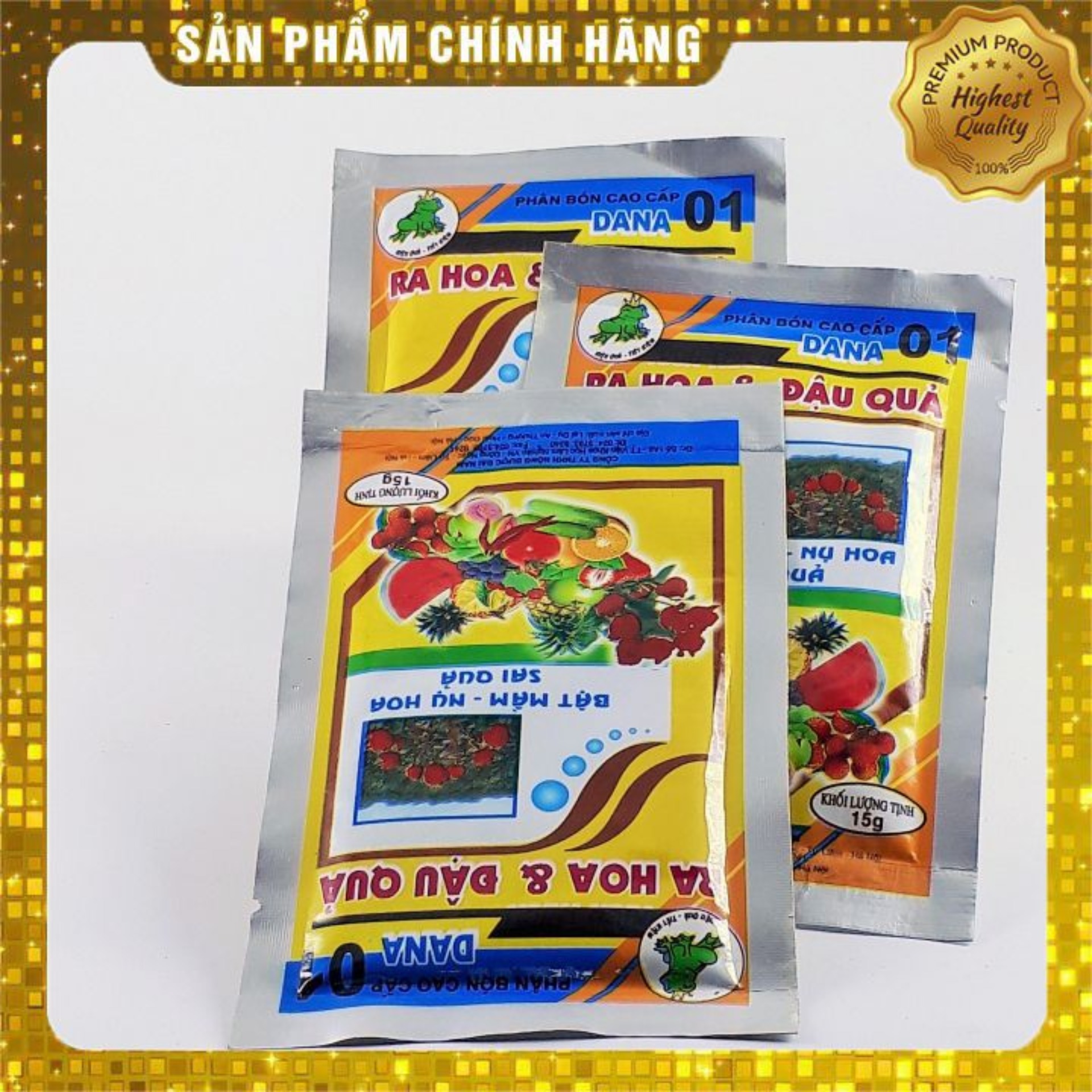 Phân bón lá Bật mầm hoa Dana 01 (15g) x Combo 2 gói Ra hoa, đậu quả, bật mầm, nụ hoa cho cây ăn trái và cây cảnh