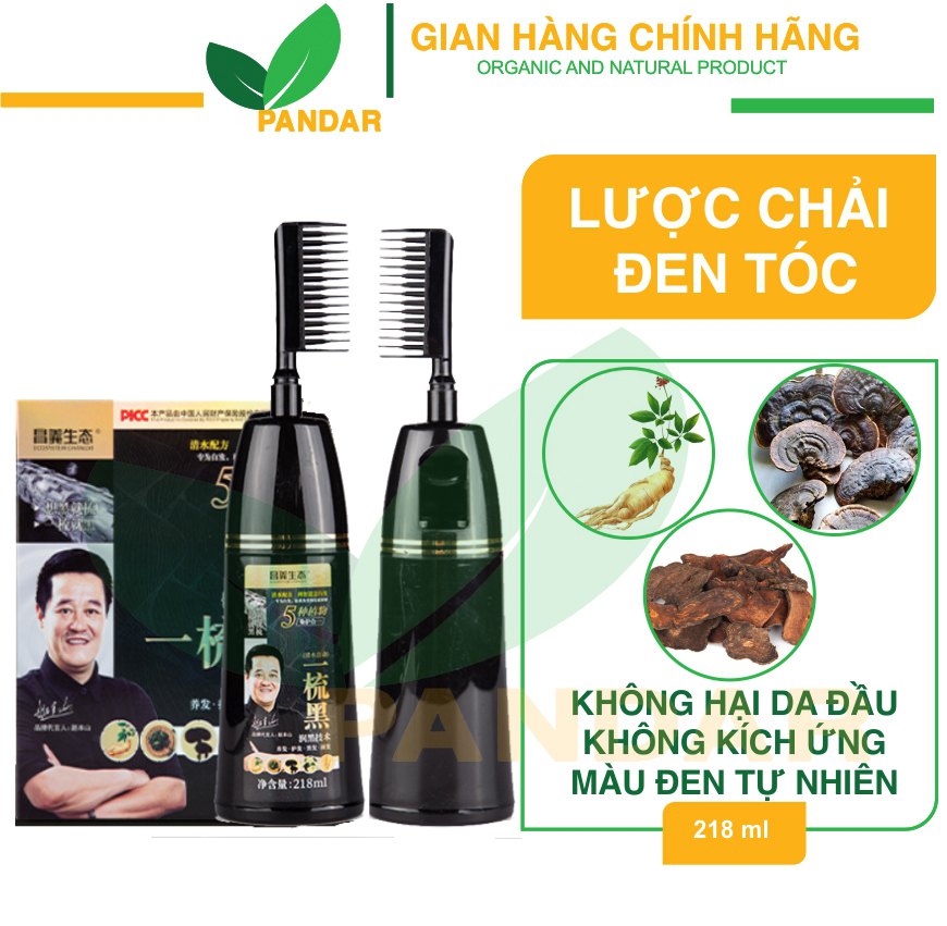 Lược nhuộm tóc thông minh đen tóc, lược chải nhuộm tóc đen, thế hệ mới 1 nút ấn, PANDAR