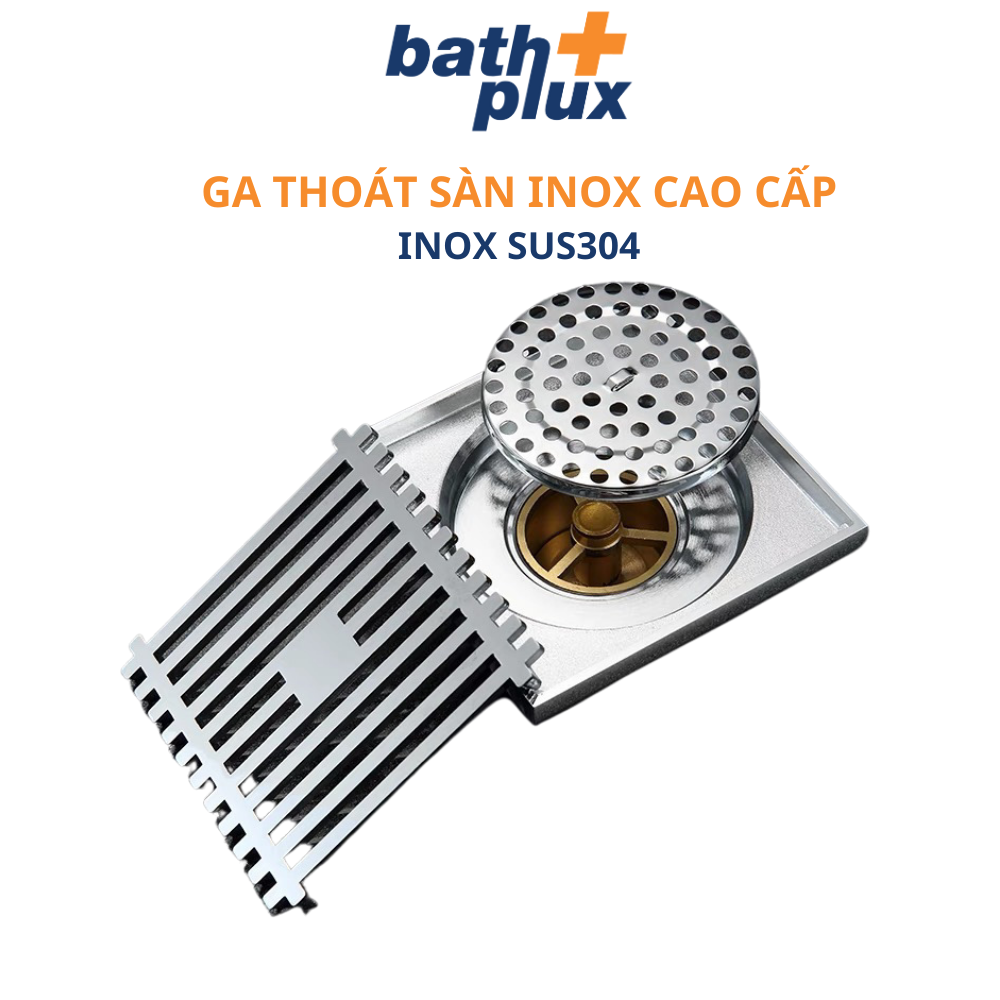 Ga thoát sàn cao cấp inox 304 thông minh phễu thoát sàn ngăn mùi Bathplux GA 05 Phi 76