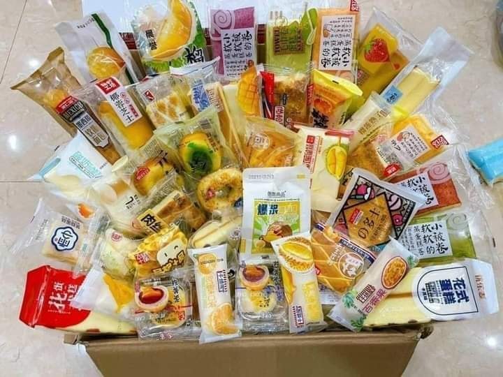 Bánh tươi đài loan mix đủ vị thùng 1kg -