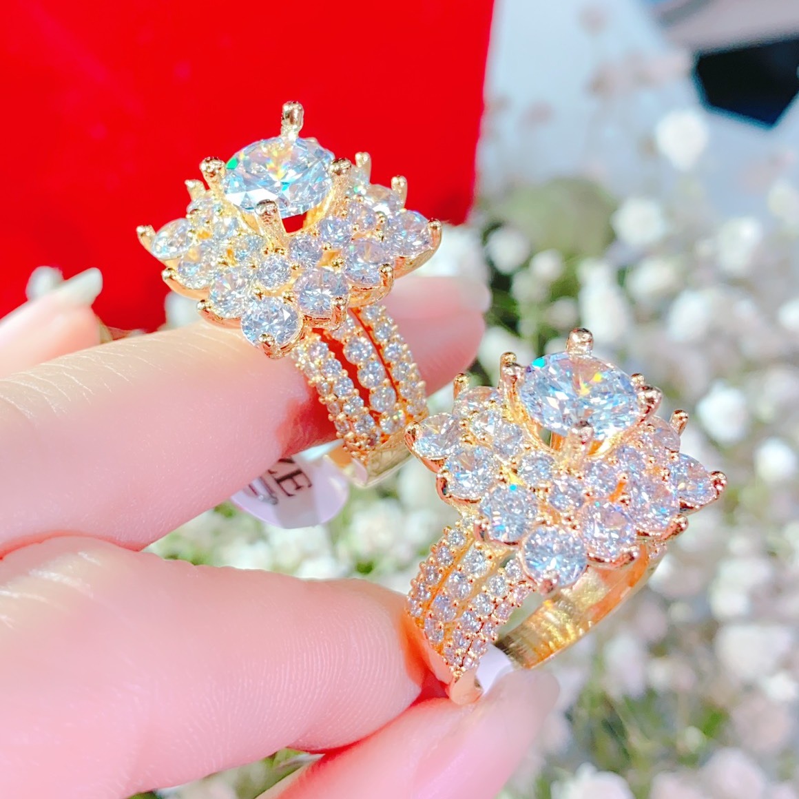 Nhẫn nữ đính đá vuông - N101104 JURI SHOP - Không đen không dị ứng - Có đủ size cam kết đổi trả nếu không vừa