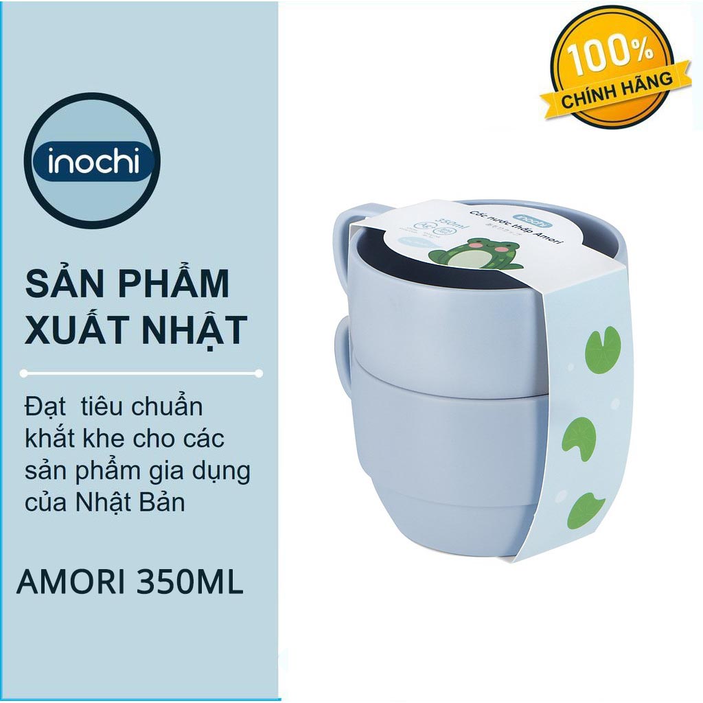 Bộ 2 cốc uống nước trẻ em Inochi Amori dung tích 350ml hàng xuất Nhật