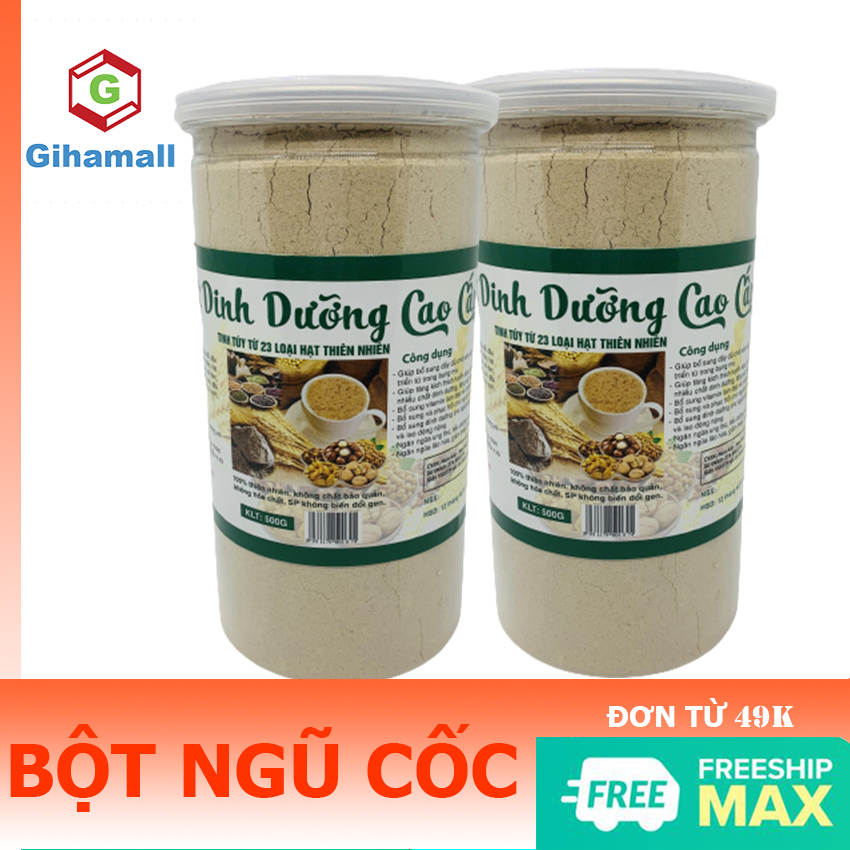 [HCM][COMBO 1kg] Bột Ngũ Cốc Gihamall - Bổ sung dinh dưỡng giúp tăng cân tăng cơ cho người tập luyện cường độ cao