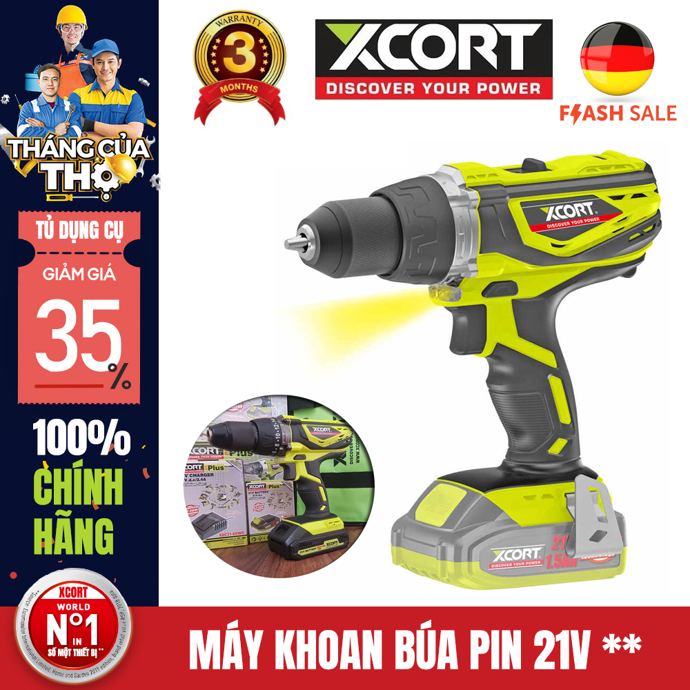 Máy khoan búa-máy khoan pin có búa 38nm 20v max xcort