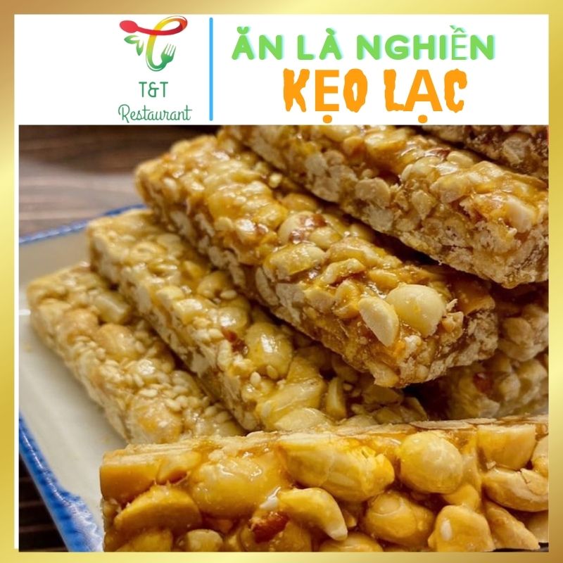 Kẹo Lạc Vừng Truyền Thống, Kẹo Lạc thơm ngon, thích hợp cho khách hàng thích uống trà