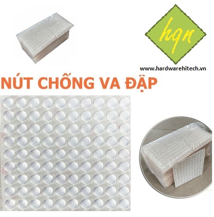(1 Vỉ/64 cái) Nút DÁN nhựa chống va đập cánh tủ 3M trong suốt