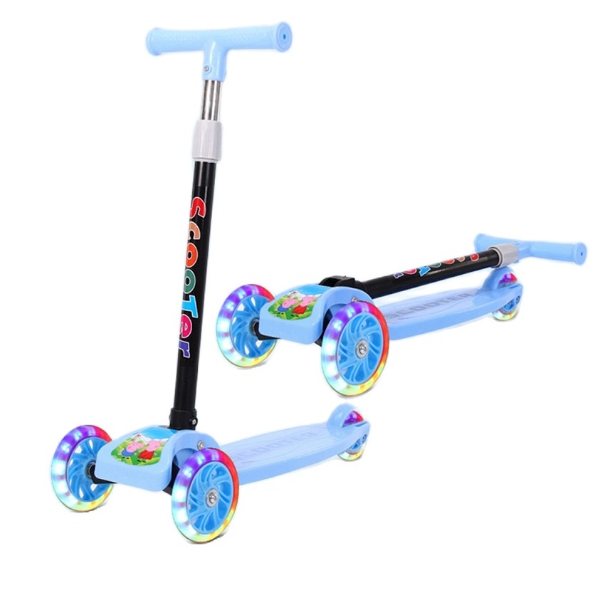 Xe trượt Scooter, Xe trượt phát sáng dành cho bé từ 2-8 tuổi, chịu tải trọng 100kg. Đồ chơi hoạt động ngoài trời cho bé