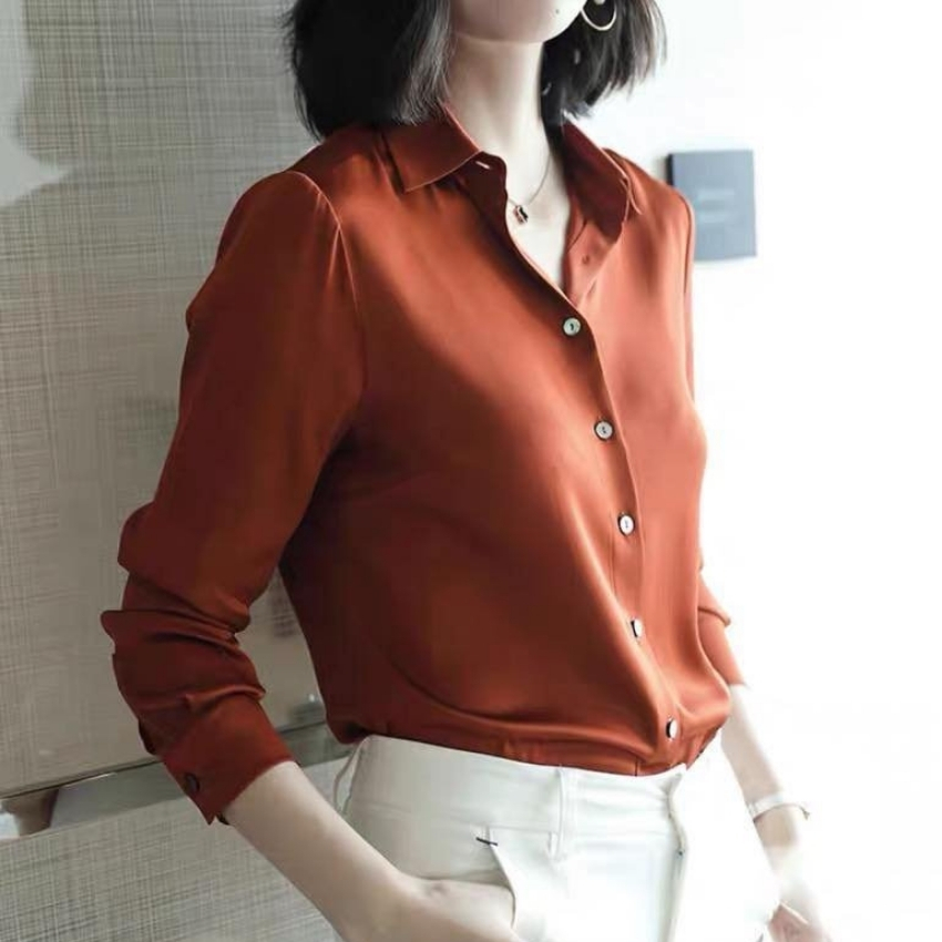Áo Sơ Mi Nữ Trơn Dài Tay CS855 Thời trang NGÂN HÀNG MẮT KÍNH ĐBP Chất kate mềm mịn không nhăn không phai màu