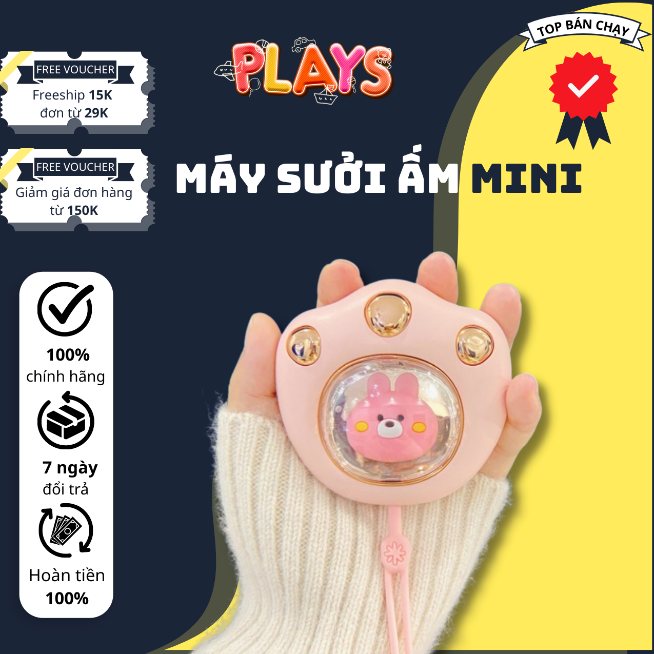 Máy sưởi ấm tay thông minh mini sạc pin đa năng, giúp sưởi ấm bàn tay, thiết kế cute nhỏ gọn bỏ túi, ,máy sưởi cầm tay mini, máy sưởi làm ấm nhỏ gọn