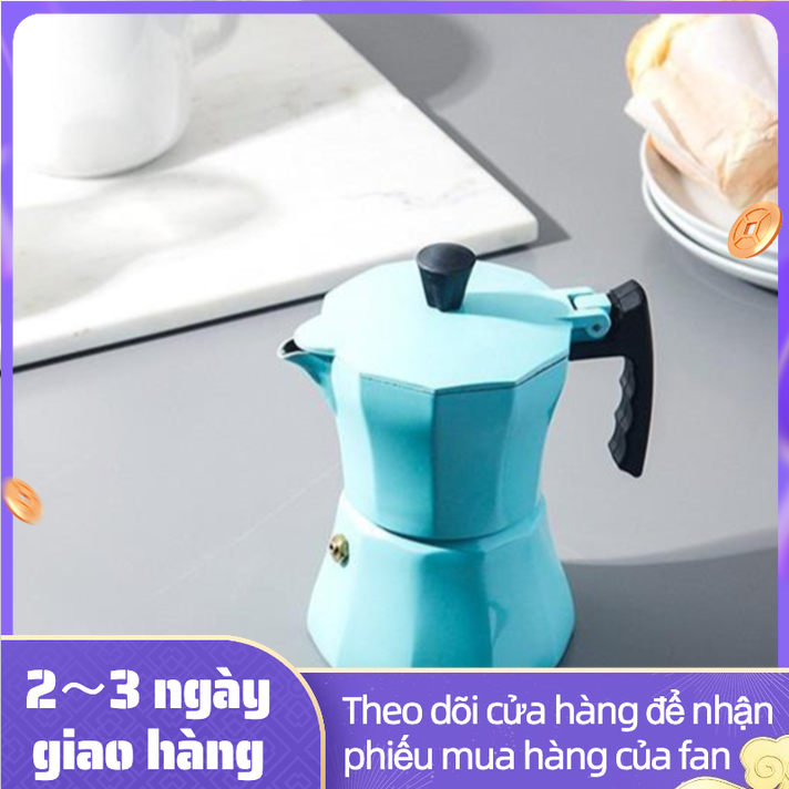 Bình pha cafe moka pot 150/300ml bình pha cà phê ý moka espresso chất liệu nhôm 150ml 300ml beumk - intl