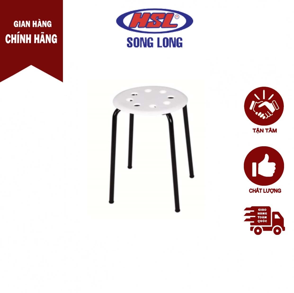 Ghế Đẩu Cao Chân Sắt, ghế đôn chân sắt SongLongPlasticHd