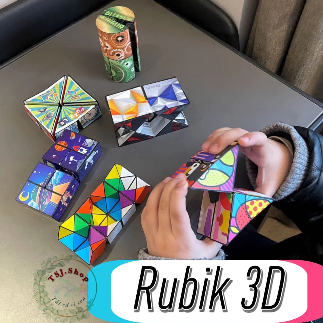 Rubik 3D ma thuật Magic Cube - Rubik biến thể trò chơi sáng tạo cho bé