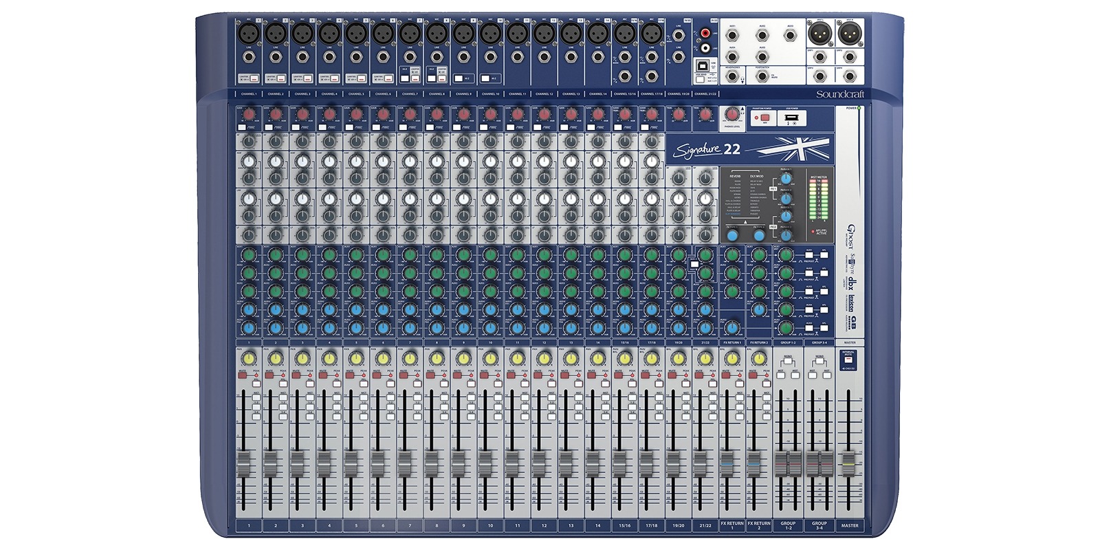 Mixer bàn Soundcraft Signature 22, Được Ghi và phát lại nhiều bài hát USB
