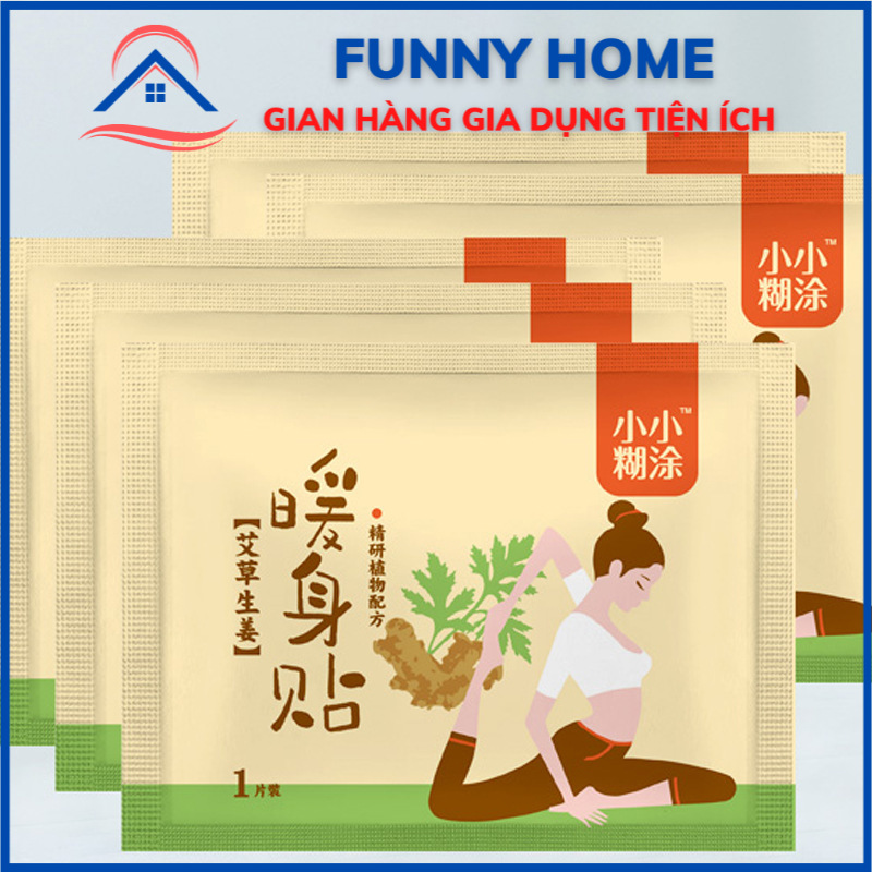 Miếng dán nhiệt giữ ấm cơ thể, miếng dán đau bụng kinh, giảm đau bụng, đau mỏi vai gáy Funny Home