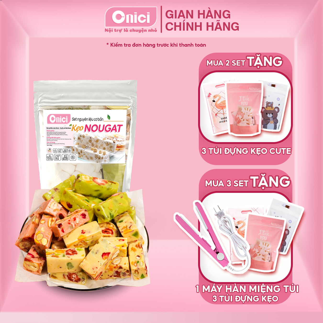 SET NGUYÊN LIỆU LÀM KẸO NOUGAT CƠ BẢN Bếp Của Mẹ Onici