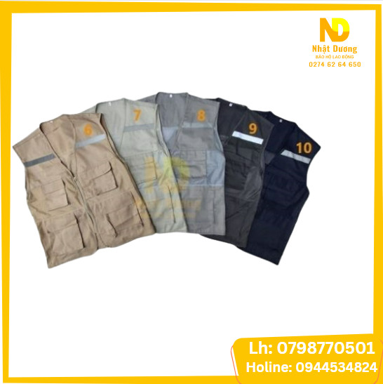 Áo Gile Bảo Hộ Kỹ Sư Phản Quang 4 Túi Hộp - Nhiều màu