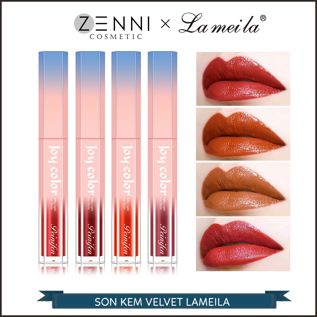 Son kem lì Lameila - Son Velvet dưỡng ẩm, bám màu lâu trôi - Zenni