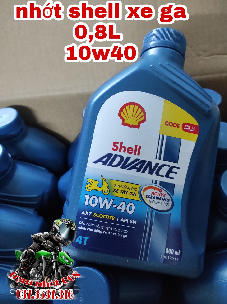 Nhớt shell advance ax7 xe ga 800ml