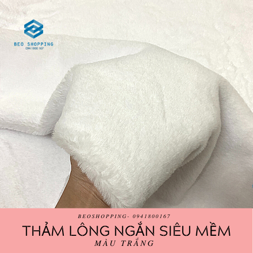 [HCM]THẢM LÔNG MÀU TRẮNG NGẮN MỊN CHỤP HÌNH TRẢI SÀN LÀM NAIL