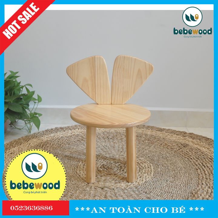 Ghế Butterfly Gỗ Tự Nhiên Cho Bé - Bebewood