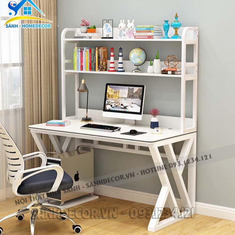 Bàn làm việc liền kệ sách 2 tầng khung sắt sơn tĩnh điện chống gỉ, Bàn làm việc đa năng, bàn học cho bé tại nhà ẢNH FEEDBACK BLV71-  NỘI THẤT NHÀ SÀNH