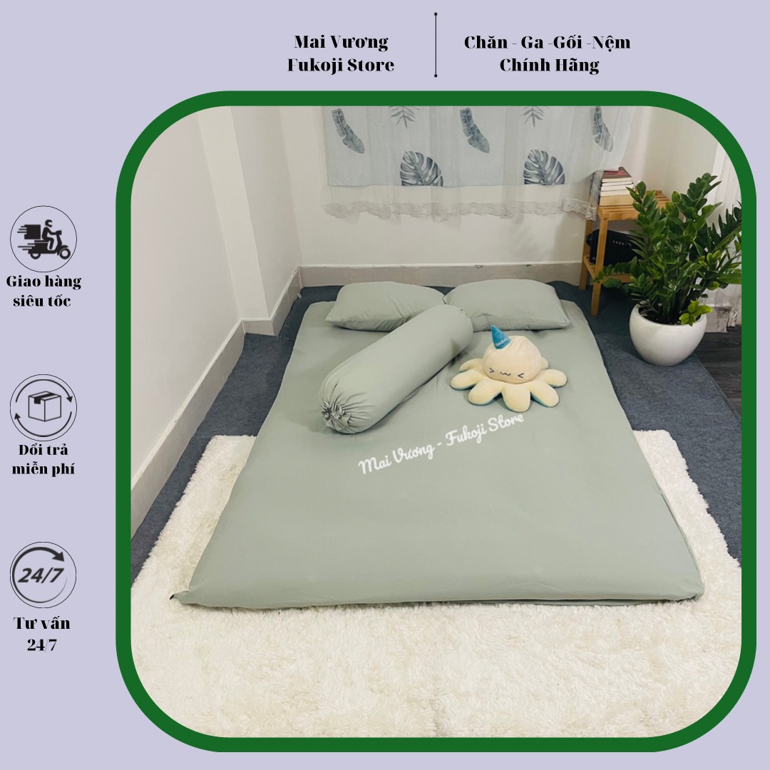 Áo nệm topper,bọc nệm trải sàn cotton thoáng mát