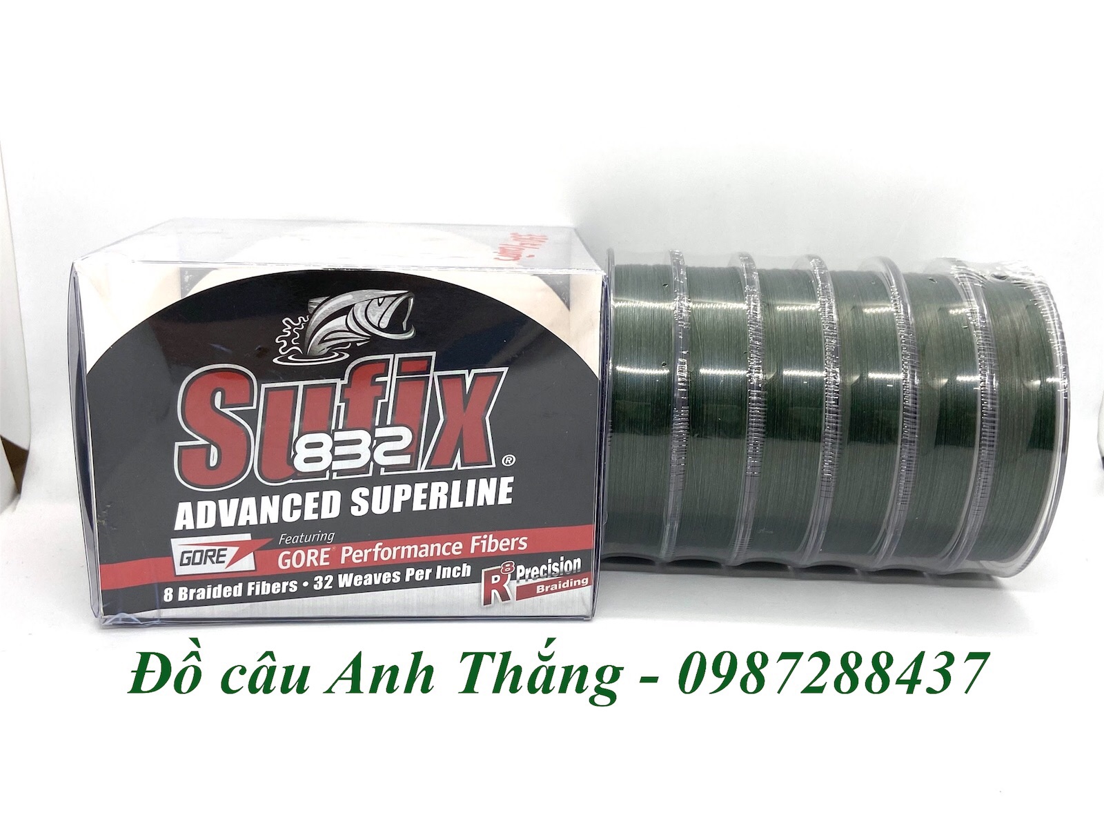 Dù chìm Sufix 832 Advanced Superline, dây pe câu lục, câu lure, câu biển