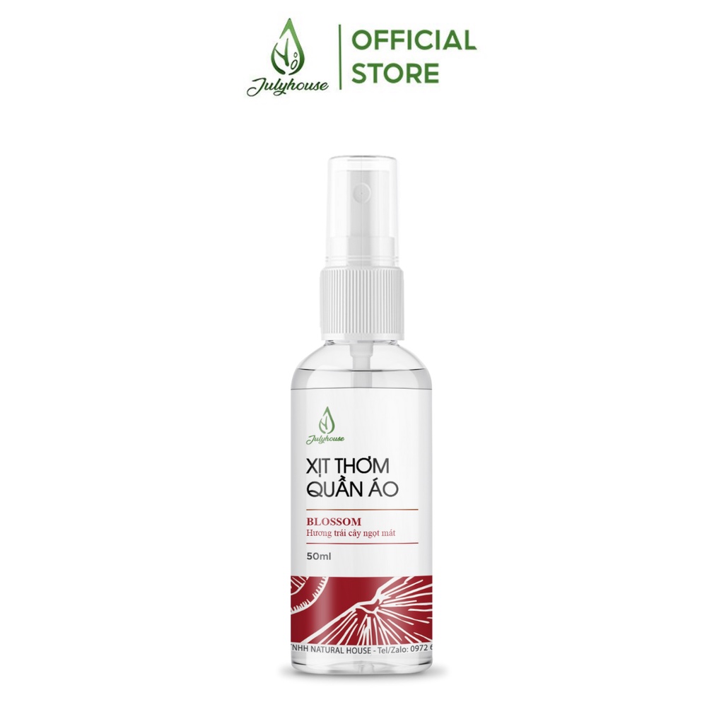 Xịt thơm quần áo hương trái cây ngọt mát Blossom 50ml JULYHOUSE -YOOSOO MALL