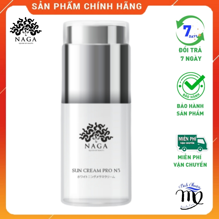 Kem chống nắng tảo nâu che khuyết điểm dưỡng ẩm da make-up kiềm dầu giá rẻ chính hãng n3 naga
