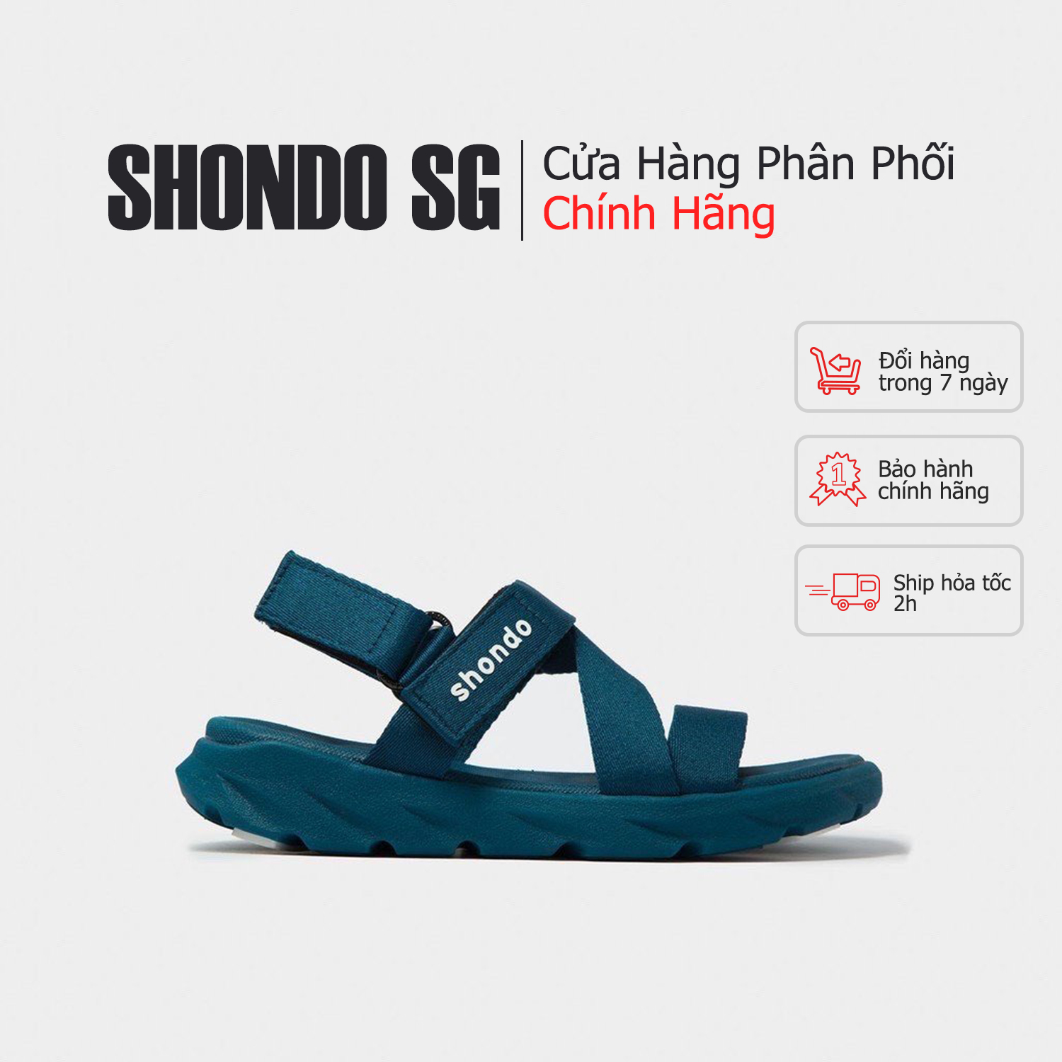 [HCM]Giày Sandals Màu Xanh SHONDOShat F6 Sport - F6S303