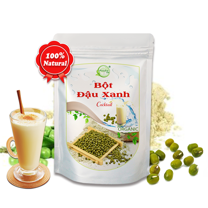 Bột Đậu Xanh [Uống Liền] Trắng Da Giảm Mụn  ● Bổ sung độ ẩm cho da khô ● Làm mờ vết nám ● Trị mụn - Henashop