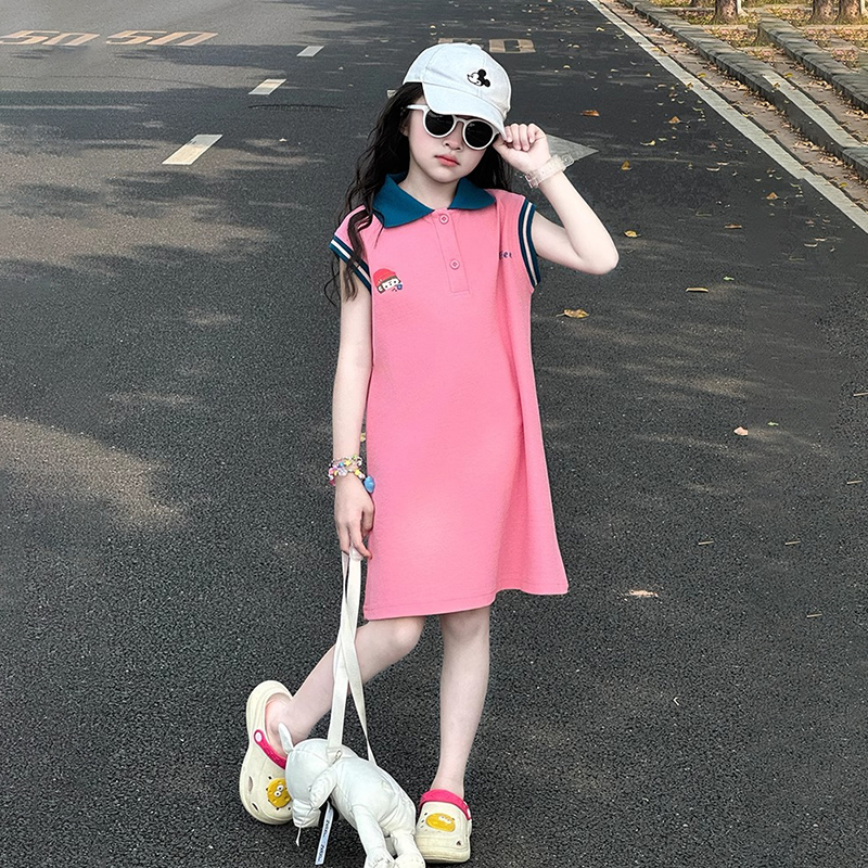 Áo thun bé gái ngắn tay dáng rộng size 18-50kg chất liệu cotton , áo thun bé gái mùa hè phong cách hàn quốc mẫu, áo thun nữ - 8