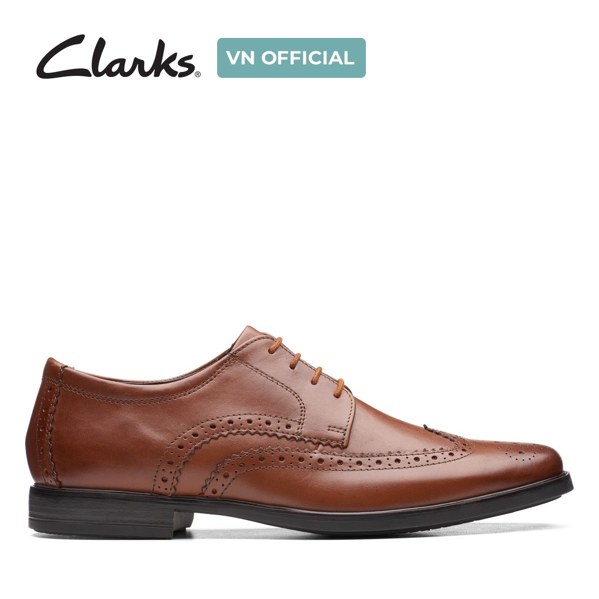  Giày Tây Da Nam Clarks - Howard Wing 
