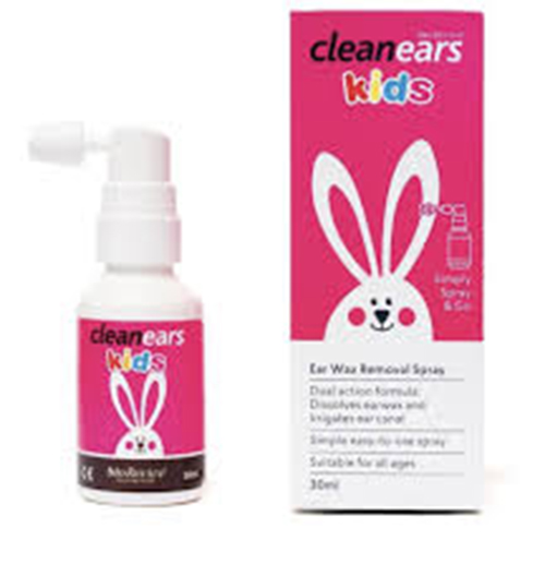 Xịt tan ráy tai Clean Ears Kids chai 30ml của Úc cho bé