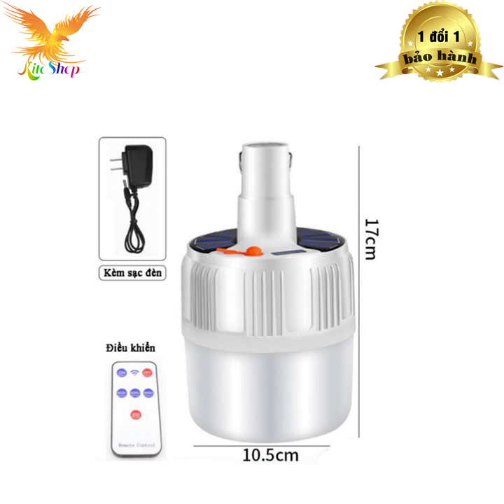 Bóng đèn tích điện LED 100w Sạc tích điện thông minh kèm điều khiển cao cấp - Bóng đèn tích điện có điều khiển từ xa