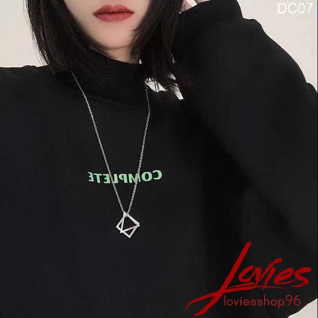 Dây chuyền 2 mặt ghép độc lạ phong cách unisex dc07