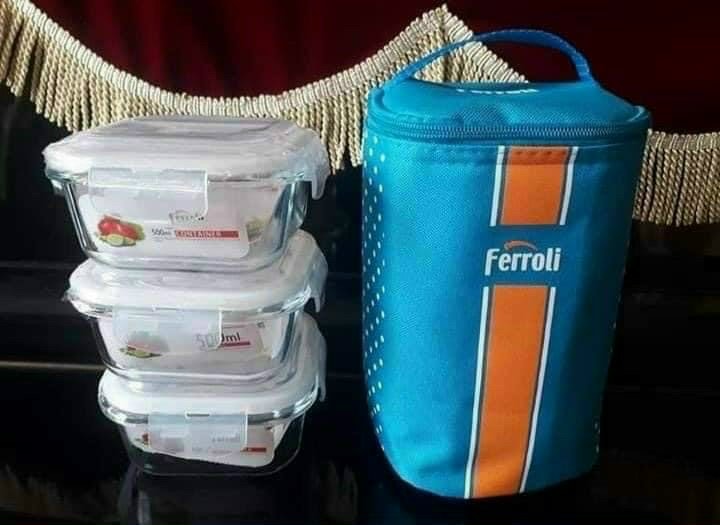 Bộ 3 thố thuỷ tinh ferroli 500ml