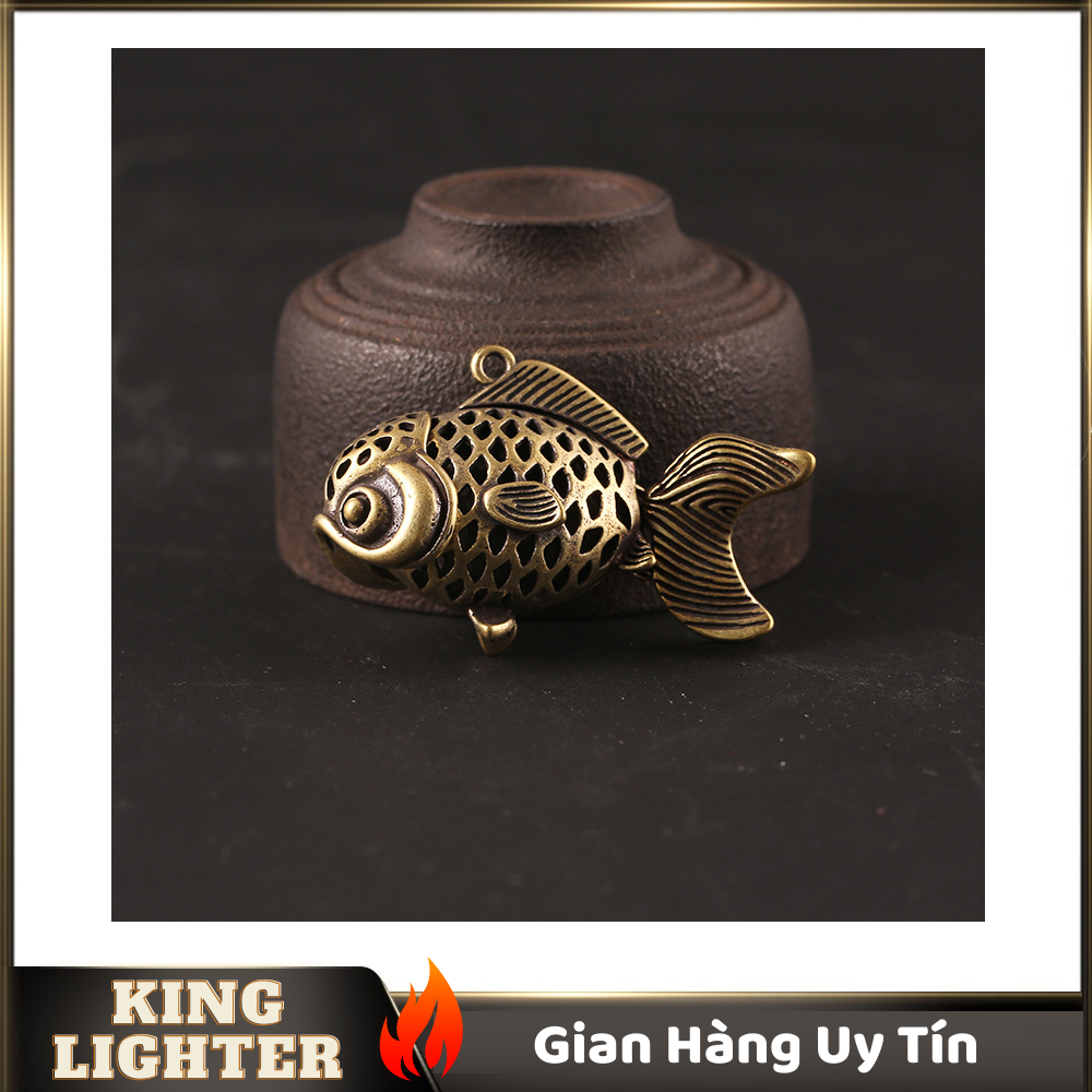 [HCM]Tượng Đồng Phong Thủy Hình Cá Mắt Lồi Trang Trí Đem Lại May Mắn Móc Khóa Mặt Dây Chuyền (Kích Thước: 5.4cm x 3.3cm )